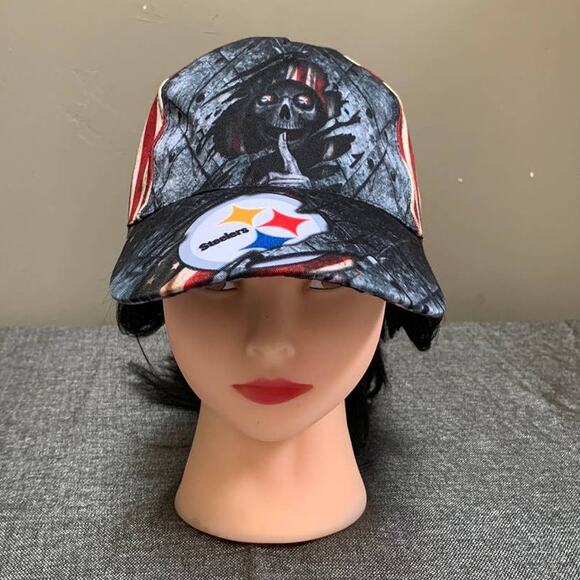Steelers Skull Baseball Cap - Picture 1 of 5